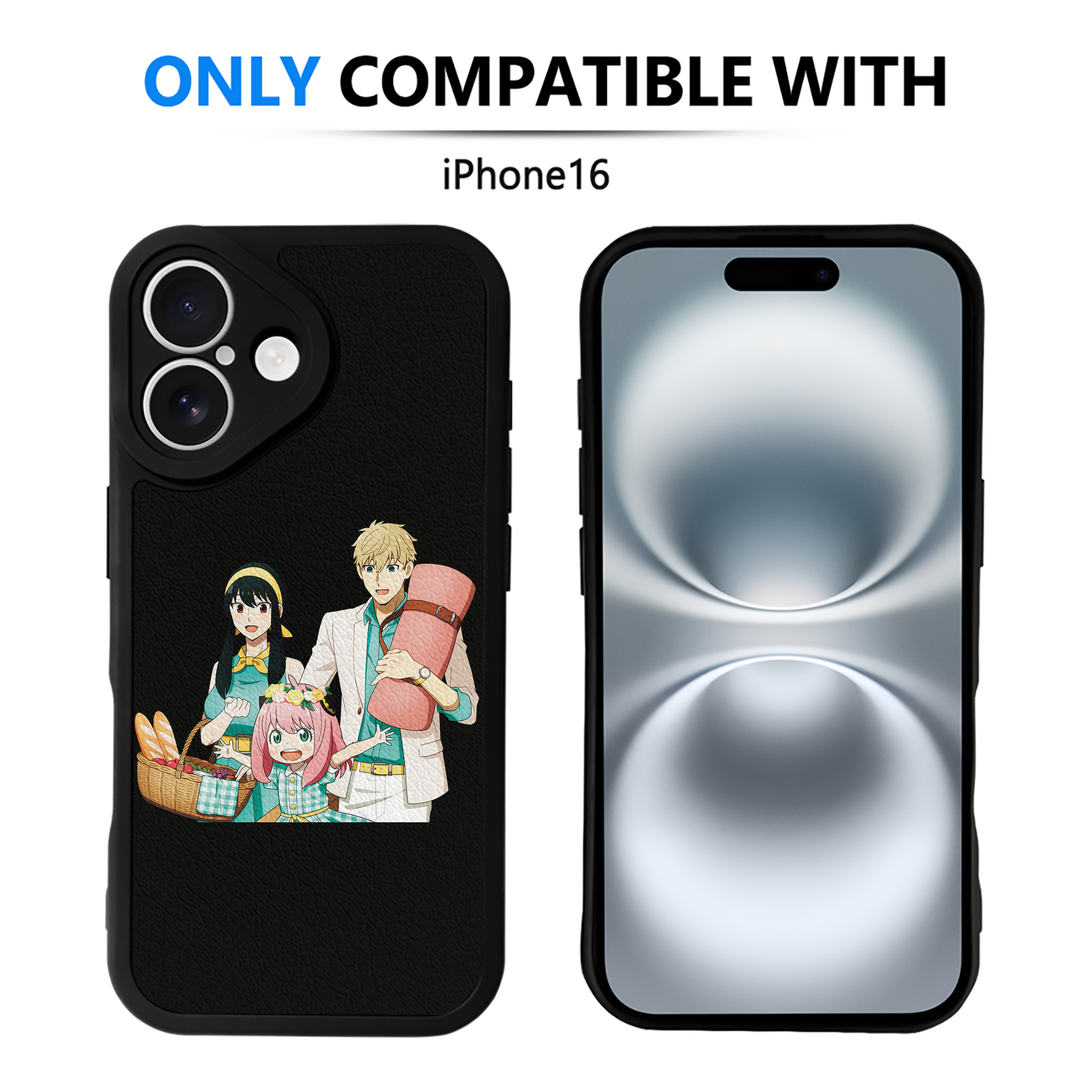 （画像用） SPY×FAMILY间谍家家酒 【iPhone 16シリーズ対応】シリコンスマホケース（レザー調） 材質：シリコン